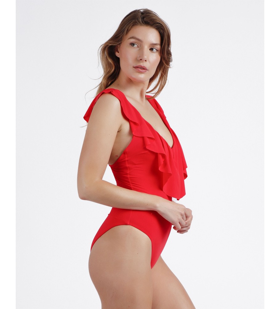 Maiô Admas Summer Frill Ruffles na cor vermelha