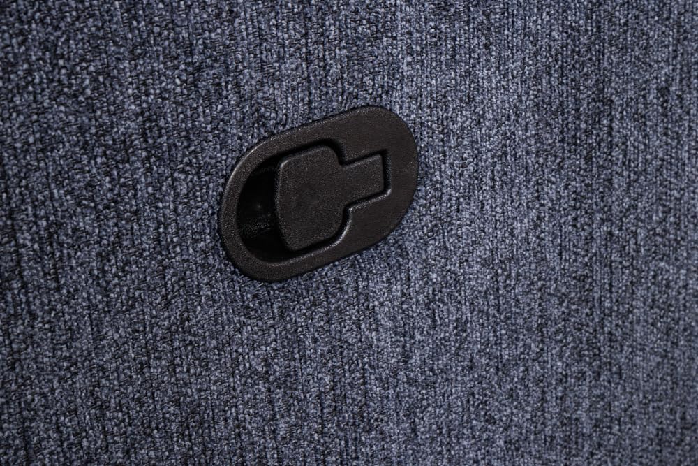 Riess Ambiente Exklusiver 3er Kinosessel Hollywood - dunkelgrau - Strukturstoff Polyester - Relaxsessel mit Cupholder Polsterung Fußstützen