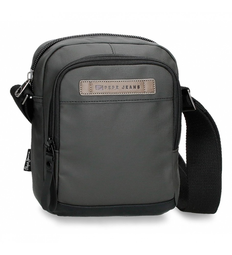 Bolsa de ombro média com dois compartimentos Pepe Jeans Truxton cinza