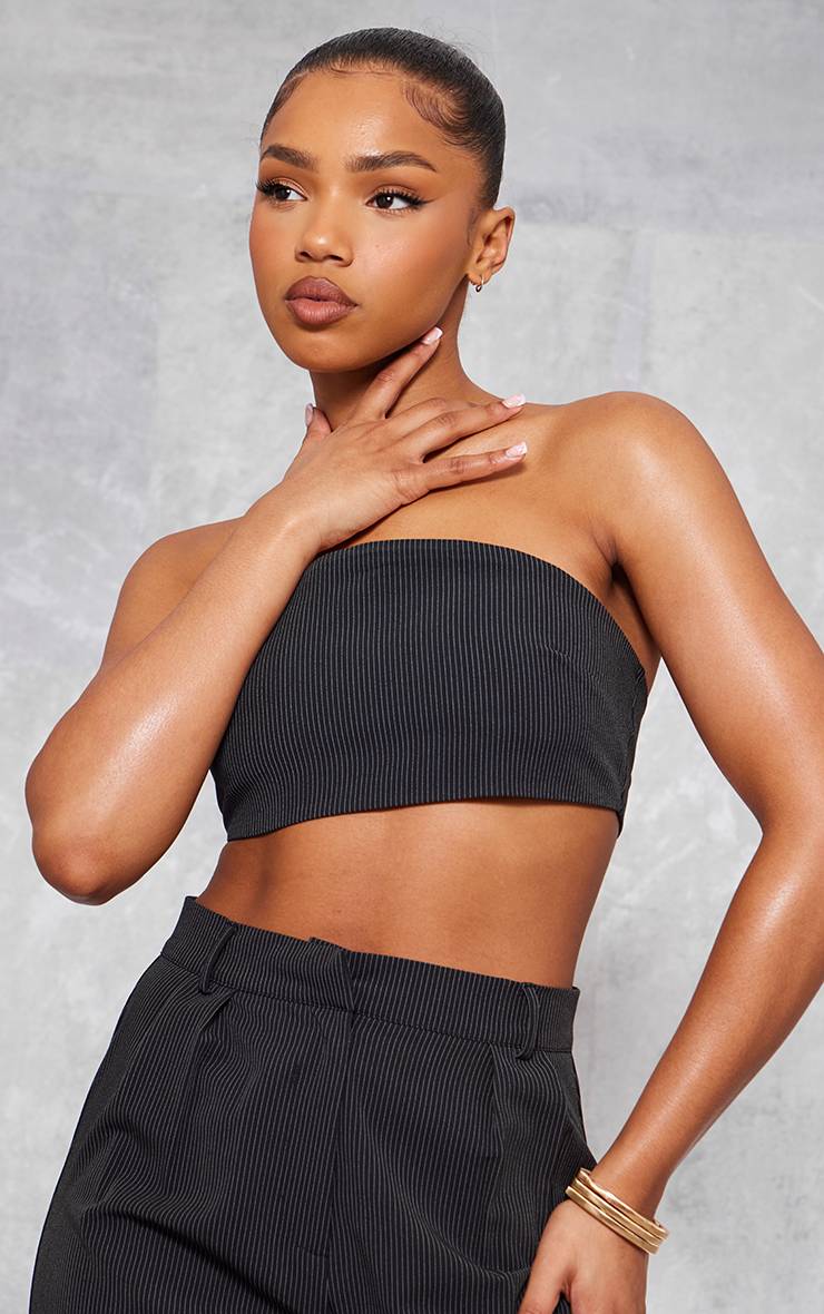 Noir Bandeau À Fines Rayures