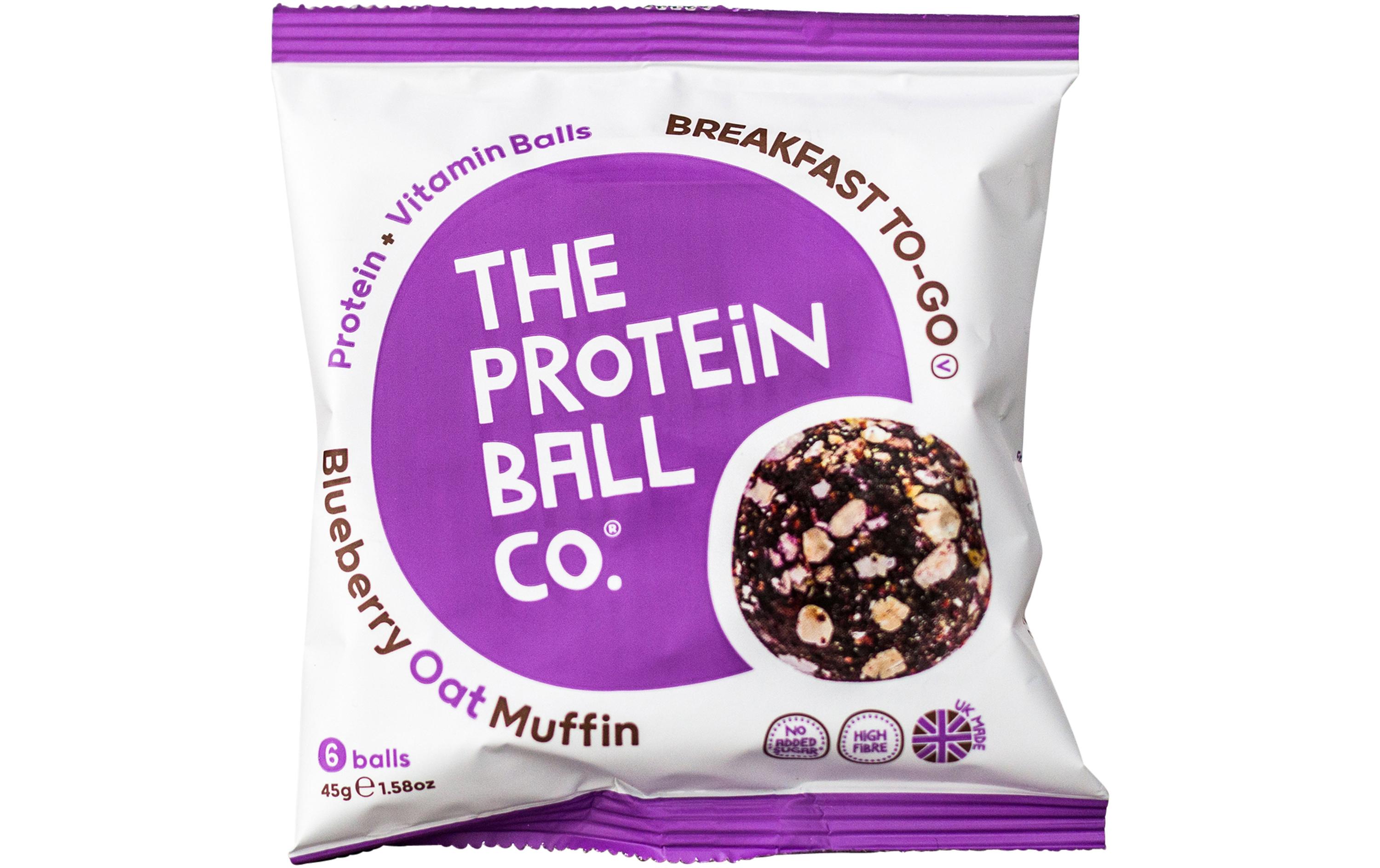 Protein Balls Blueberry Oat Muffin 45 gProteinreicher Snack auf Basis von Datteln