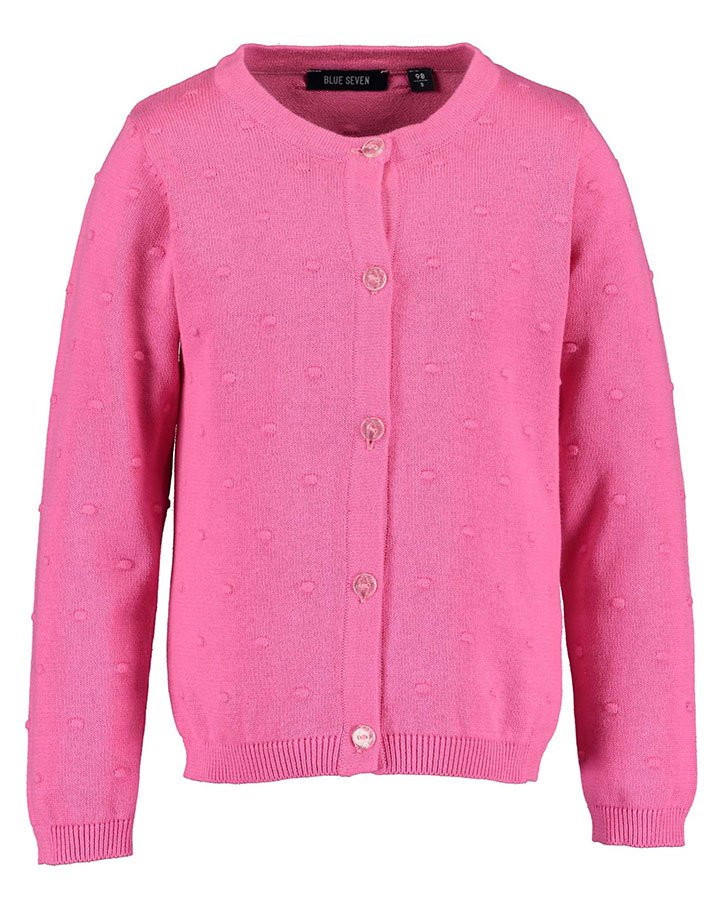 Strickjacke ESSENTIALS – KNITTED DOTS in pink