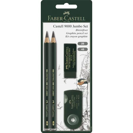 Faber-Castell Bleistifte 9000 Jumbo Set, 2B, 4B