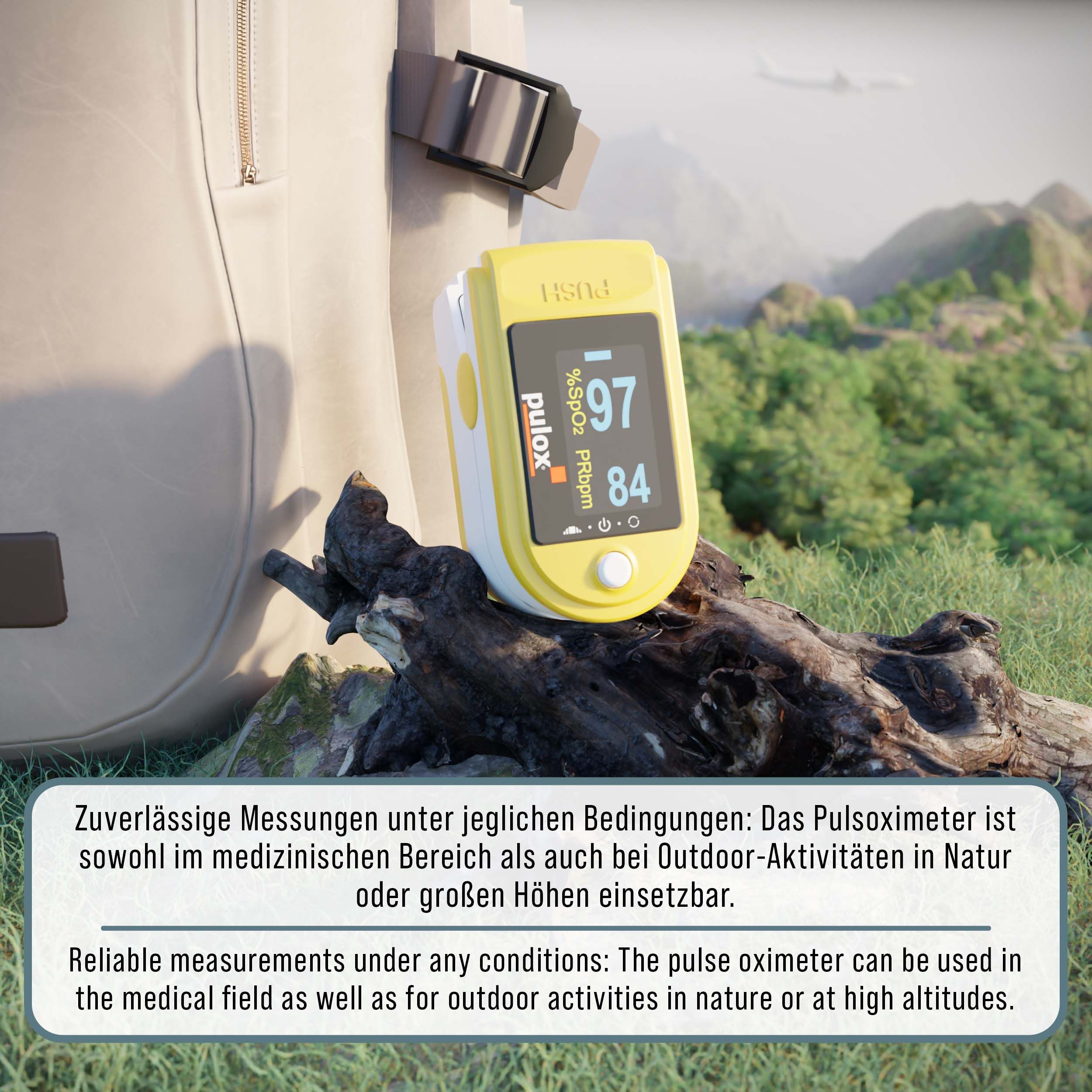 pulox Pulsoximeter PO-200 gelb