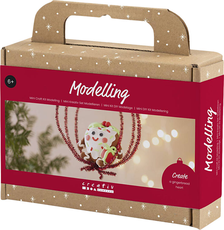 Creativ Company Mini DIY Kit Modellering, Hjerteformet julefigur