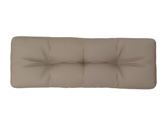 Coussin de palette taupe 120x40x12 cm tissu