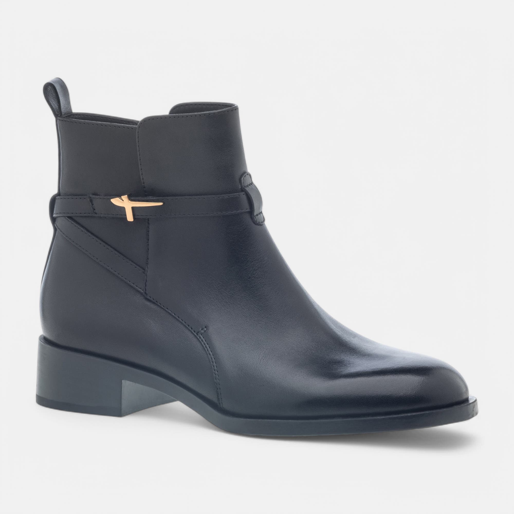 Bottines Femme en cuir noir