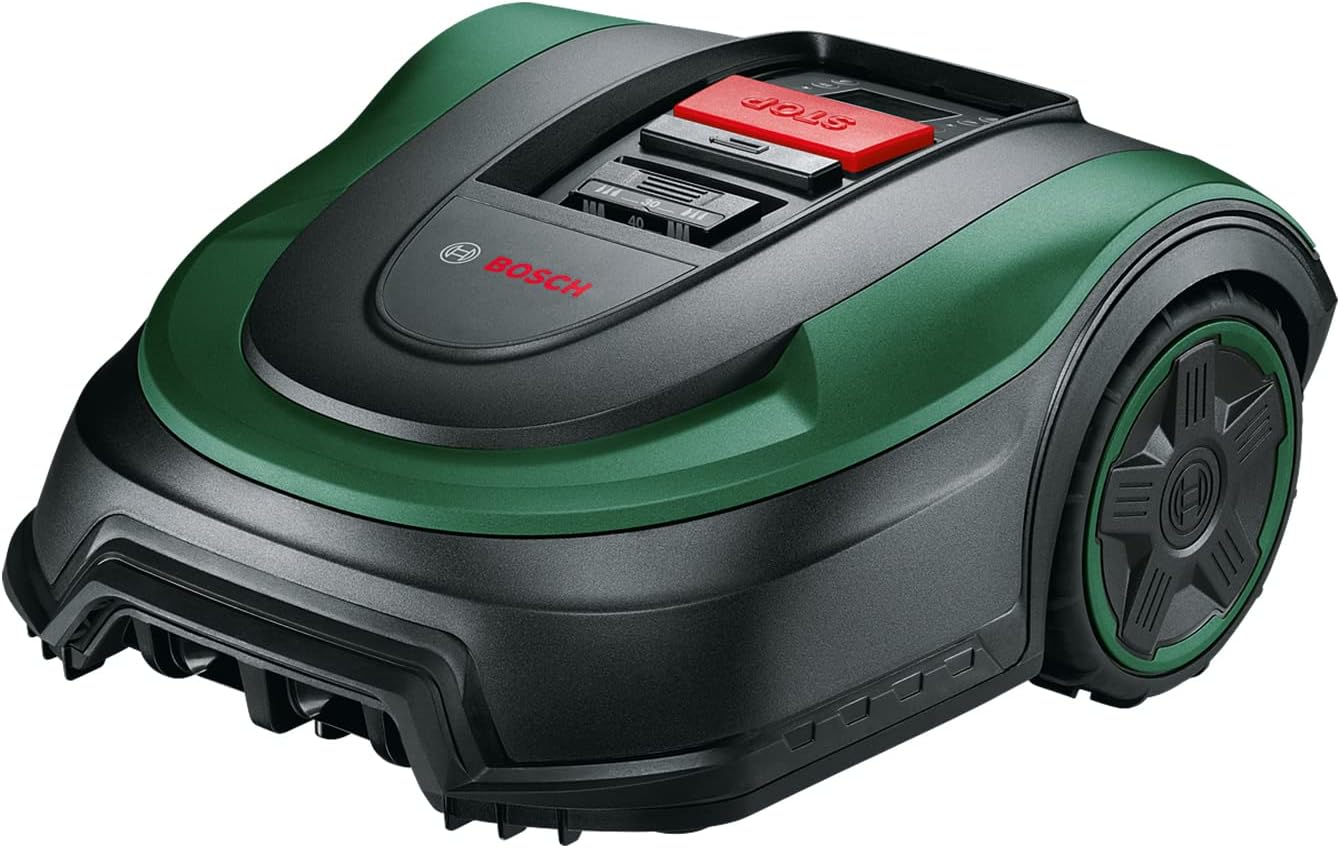 Bosch Rasenmäher Roboter Indego S+ 500 (mit 18V Akku und App-Funktion, Ladestation enthalten, Schnittbreite 19 cm, für Rasenflächen bis 500 m², im Karton)