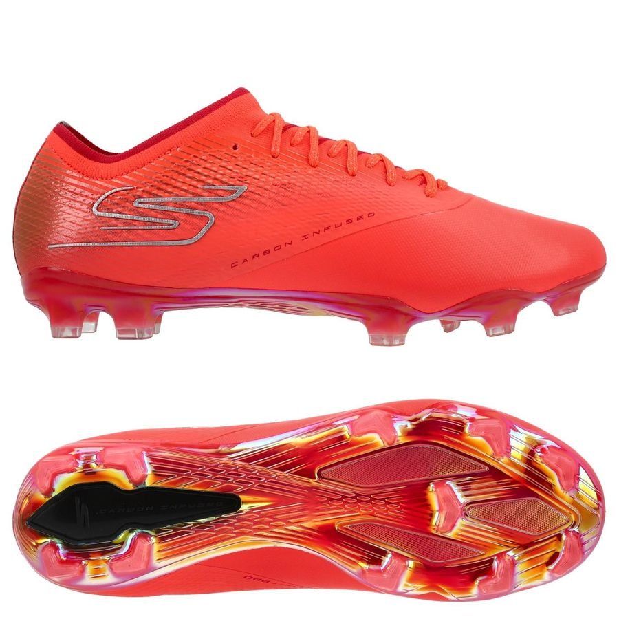 Skechers Razor FG Prime - Rouge/Argenté