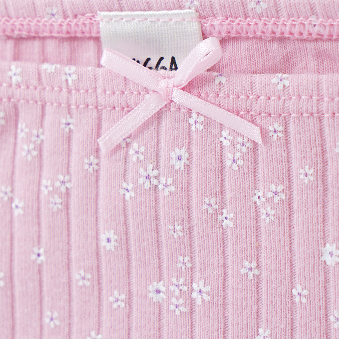 Yigga 3 Mädchen Slips mit Blümchen-Print rosa / hellgrün / hellgrau