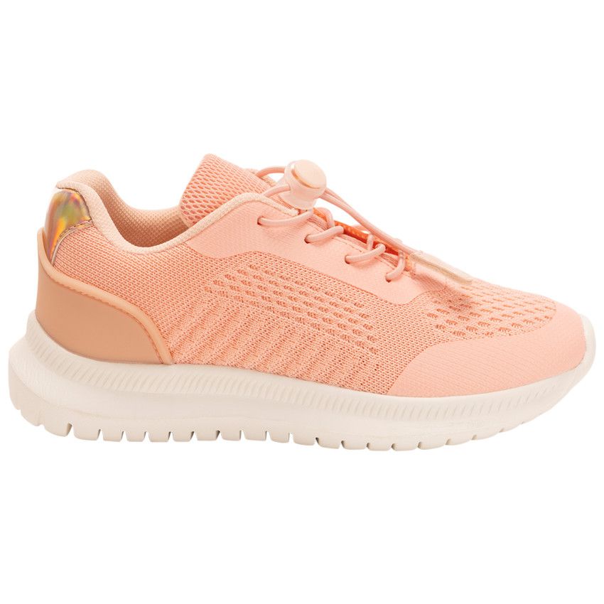 Baskets de sport en mesh avec élastique pour fille - Corail