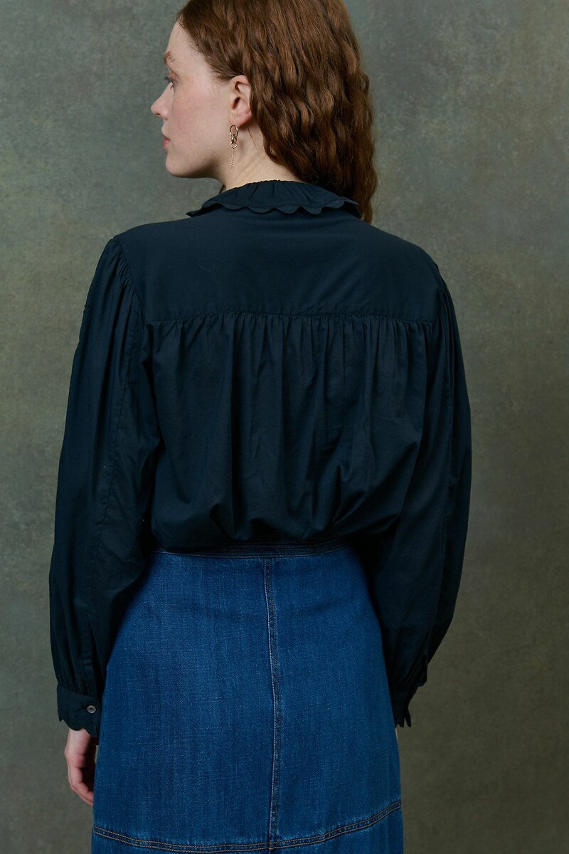LOUISE MISHA<br>Blusa com gola alta bordada, CORA