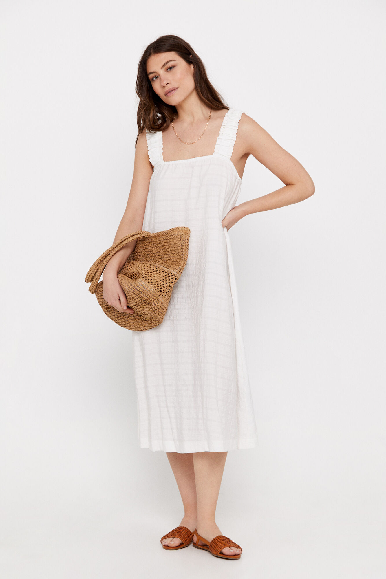 Vestido de alças finas - Branco