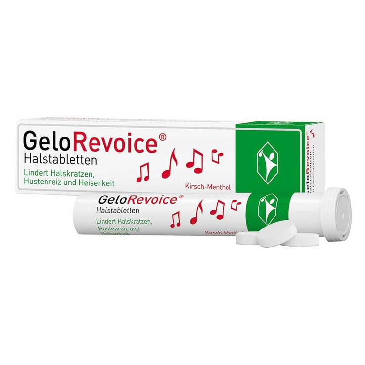 GeloRevoice Halstabletten Kirsch-Menthol bei Heiserkeit & Stimmverlust, 20 St