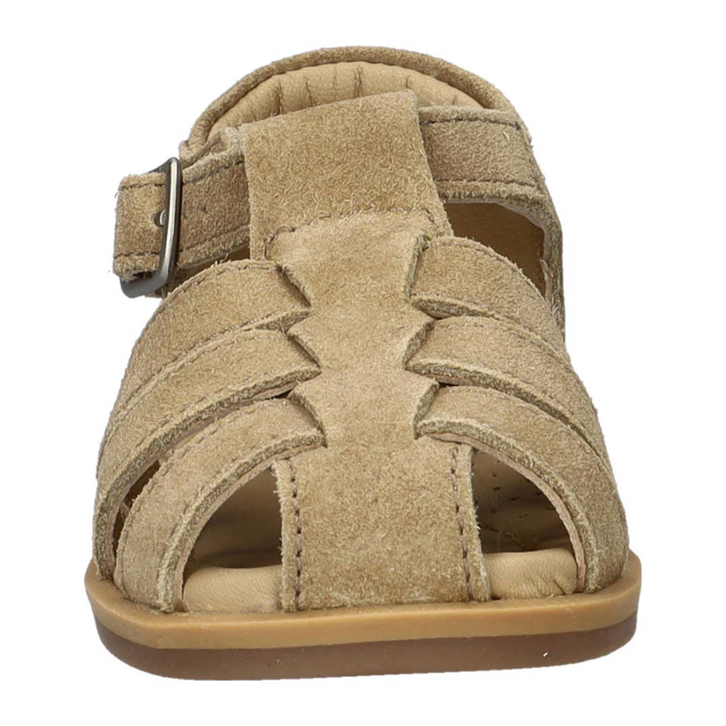 Nelson Kids suède sandalen taupe