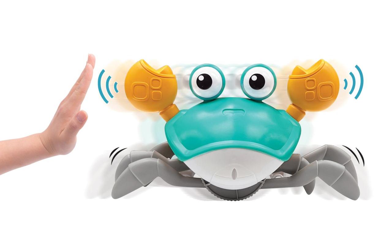 Laufende Krabbe mit Sound & SensorNiedliches Krabbelspielzeug mit Musik