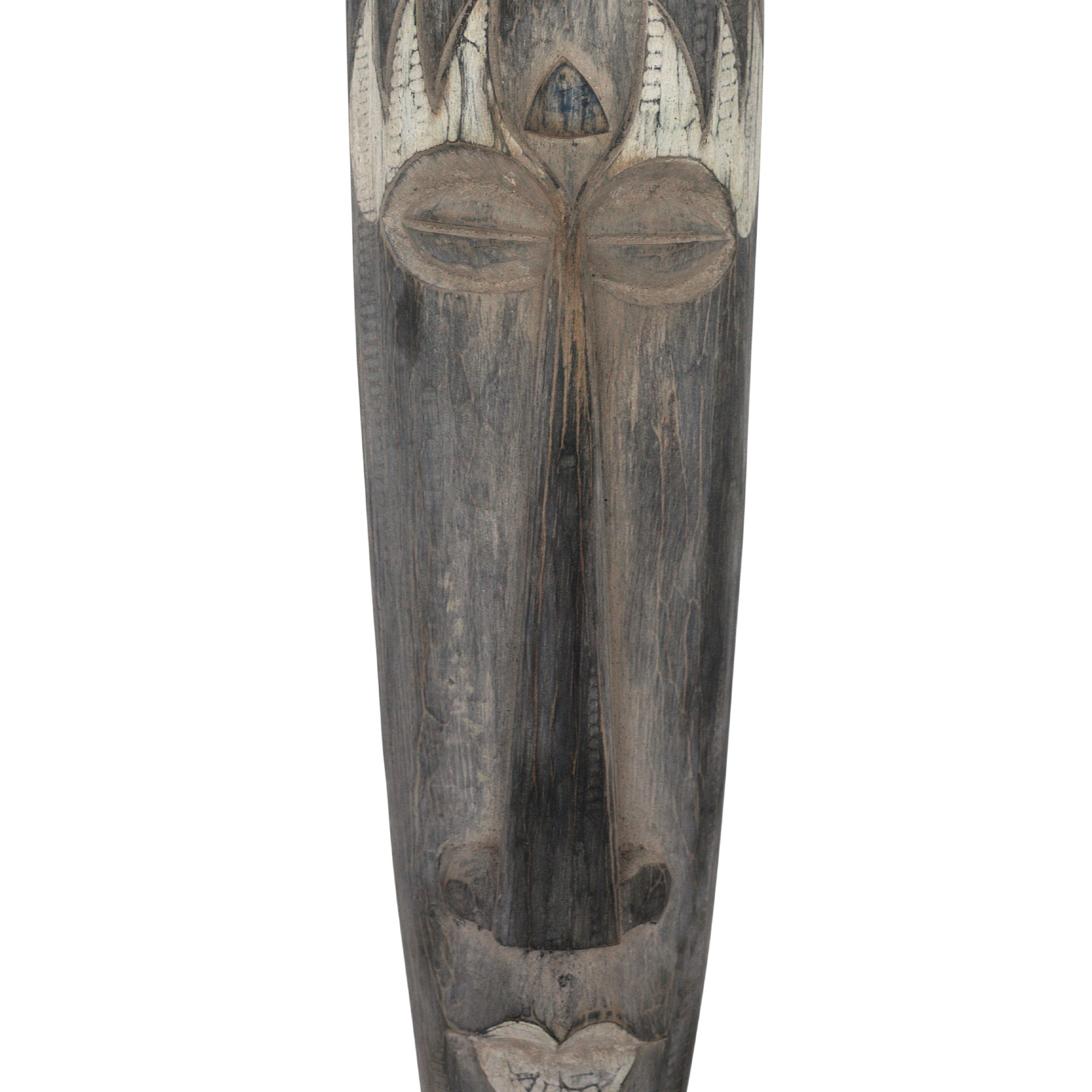 Maske 'Africa' mit Krone, natur, H 100 cm, B 13 cm, T 7 cm von fischer's lagerhaus