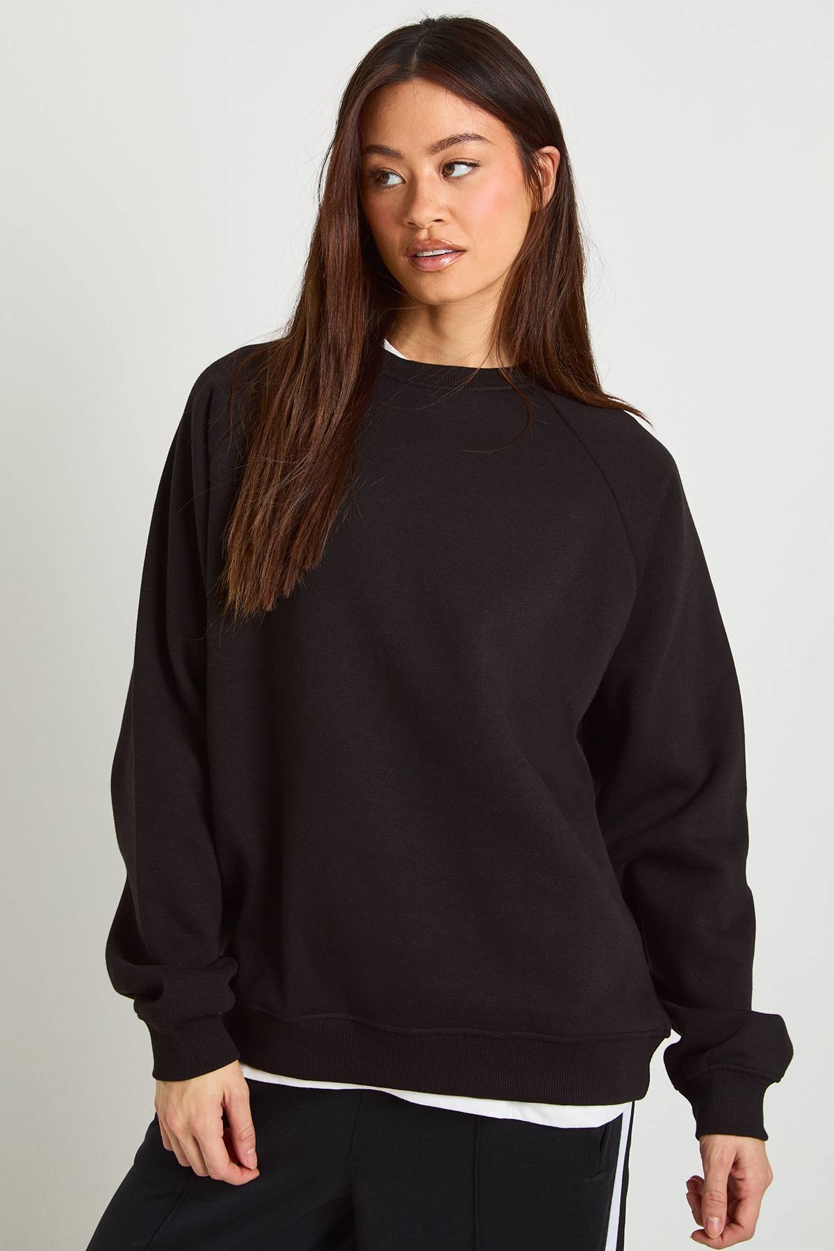 boohoo Sweat-shirt Oversize Grande Taille À Coutures Raglan