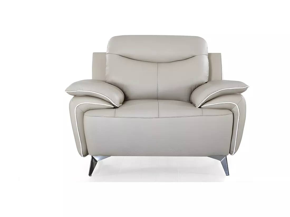 Fauteuil cuir Design MAEL Beige