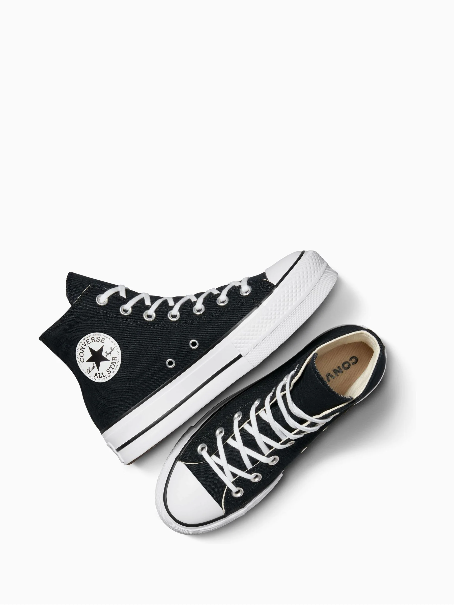 Zwart - Converse Lift - Bleke hoge sneakers met plateauzool