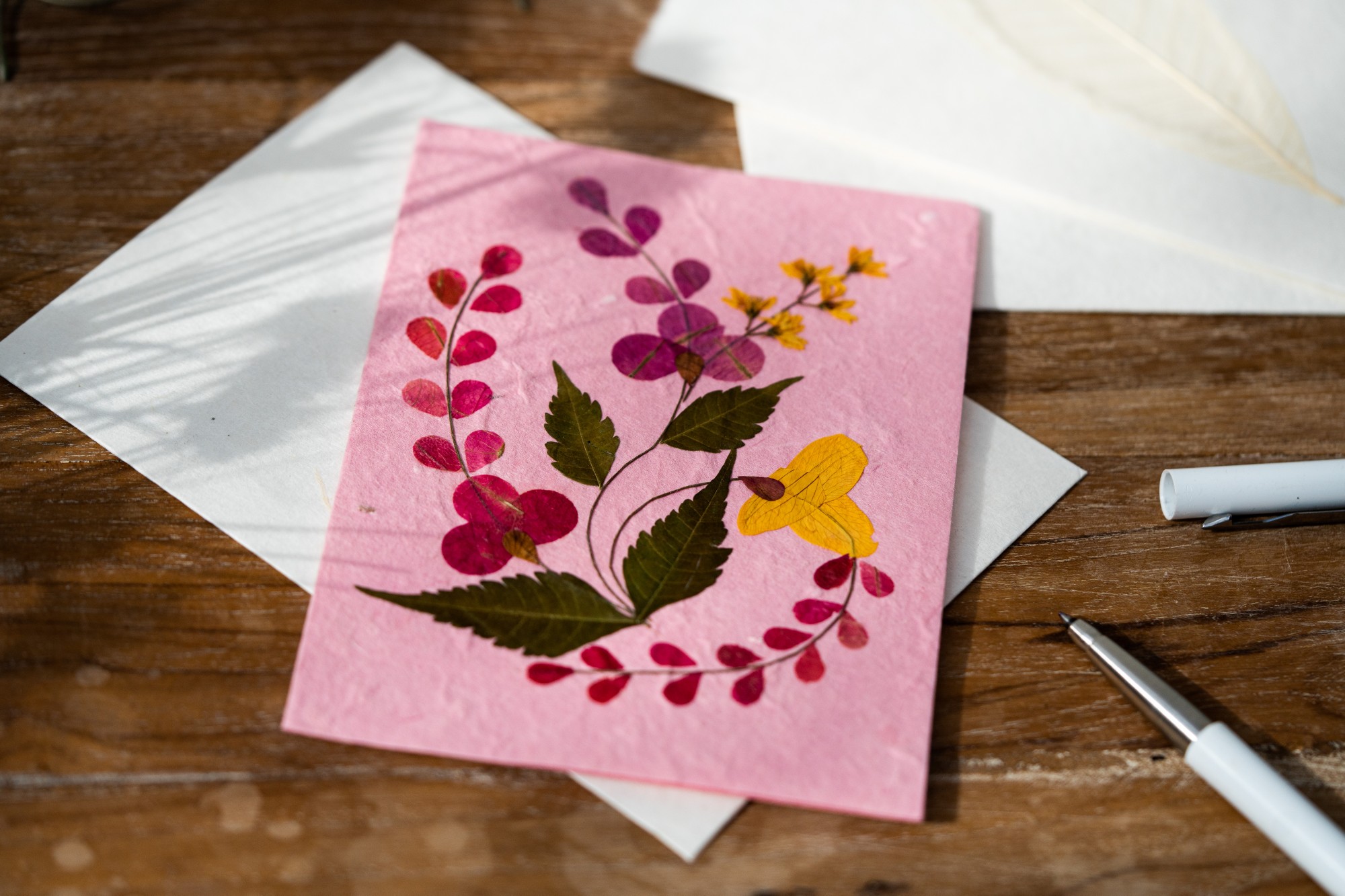 Grußkarte 'Blume', rosa, T 17,5 cm, B 12 cm günstig bestellen