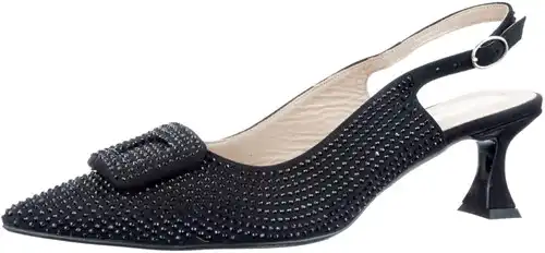 Freja-24 Babouche zwart - maat 43 slingback zwart - maat 43 Calandschoen
