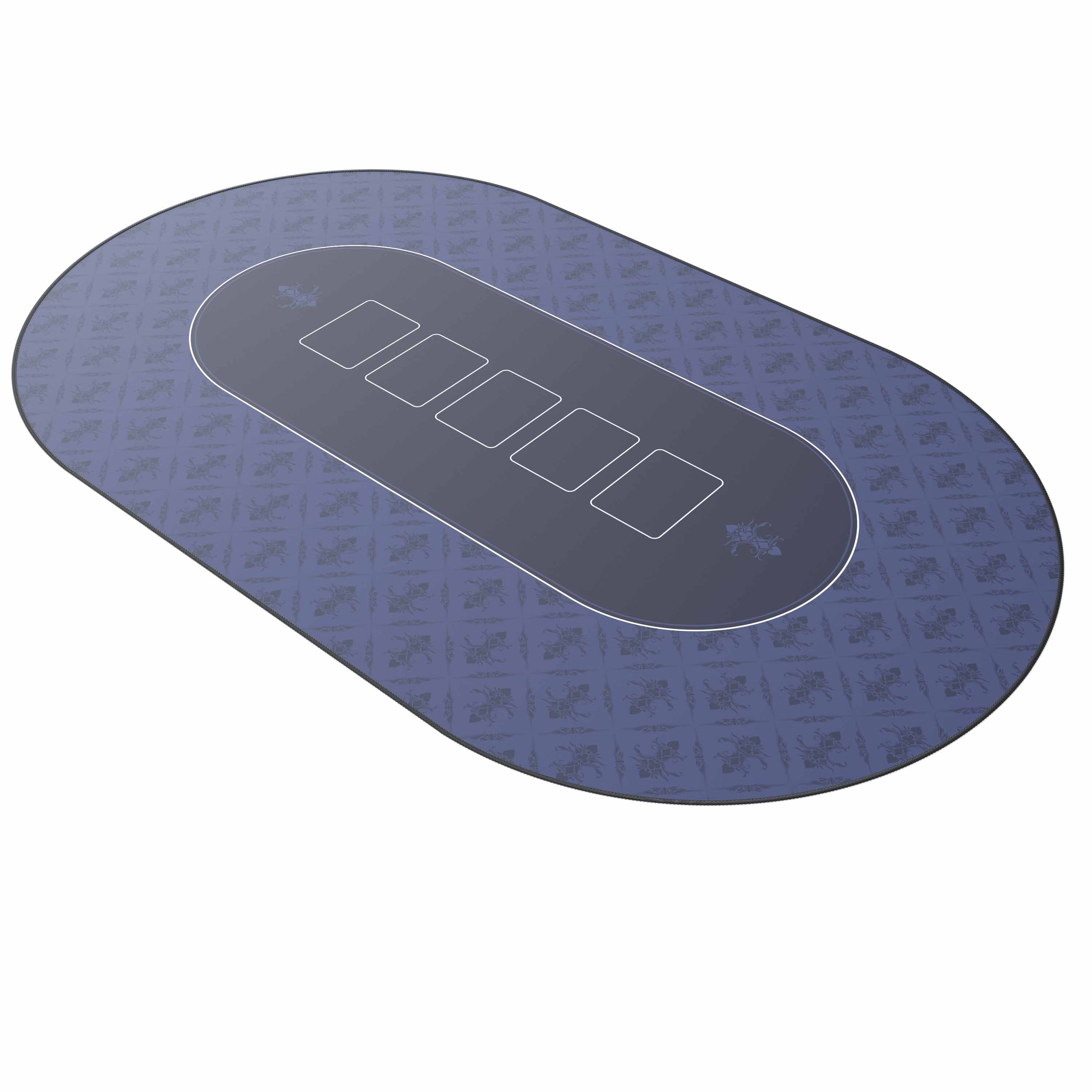 CSL Extra große Tischauflage Pokermatte 1000 x 600 mm / Kartenspiel Matte / Ovales Design