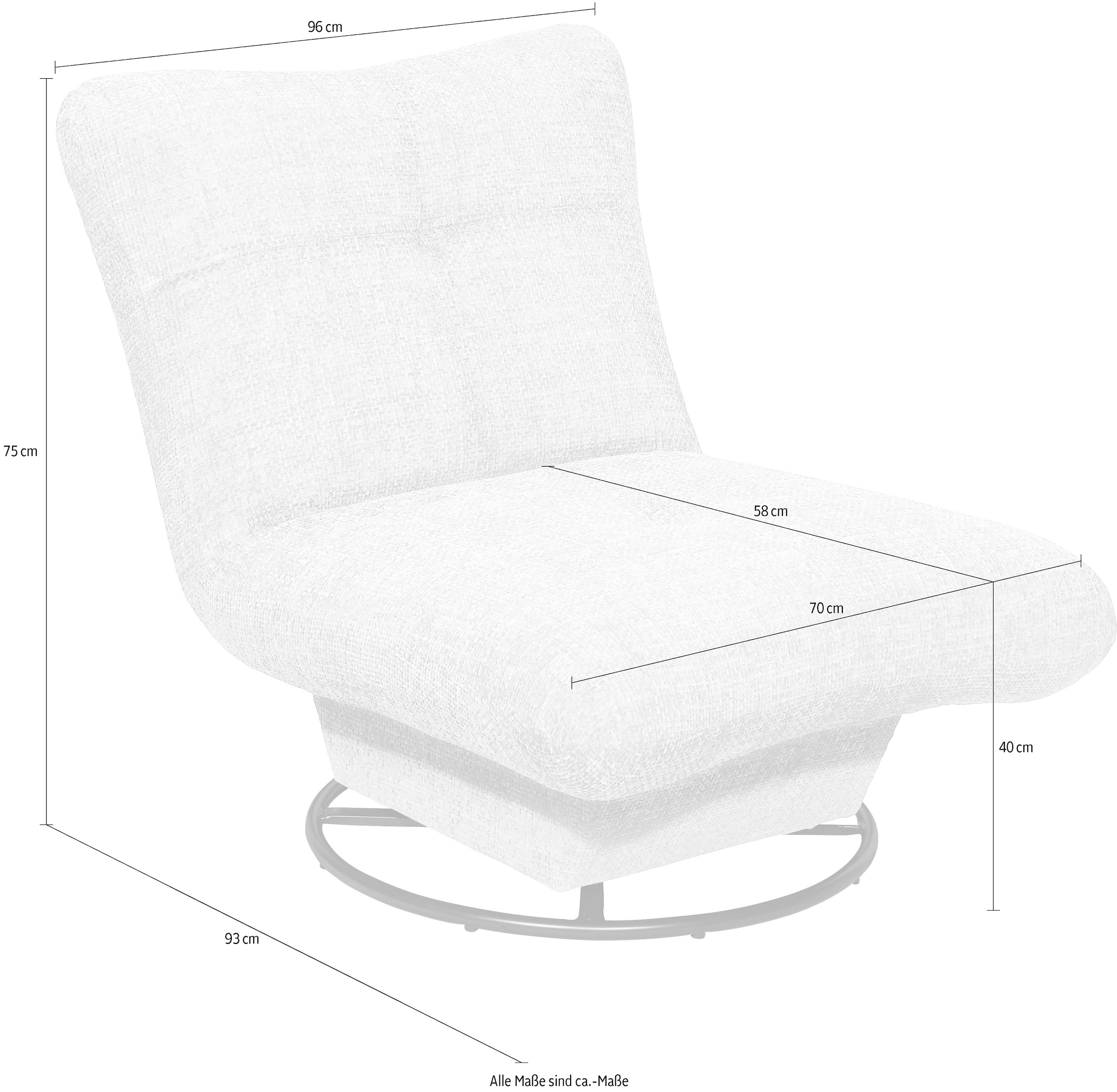 ED EXCITING DESIGN Drehsessel »Maranello« frei im Raum stellbar, drehbar