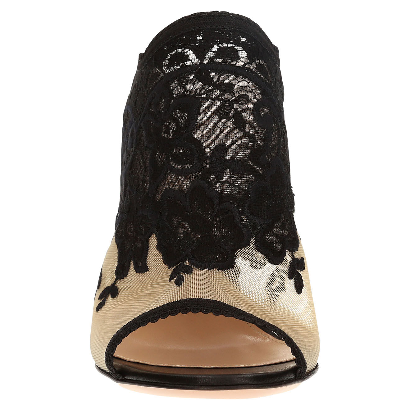 Gianvito Rossi Mules en Dentelle Giada noires - Talon 10.5 cm