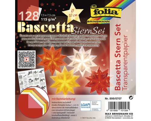 Bascetta Sterrenset, calqueerpapier