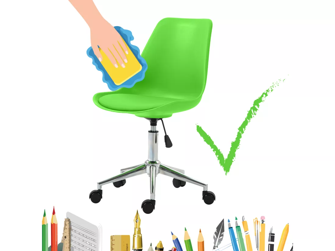 SVITA EDDY chaise de bureau pour enfants chaise pivotante chaise de bureau pour enfants vert