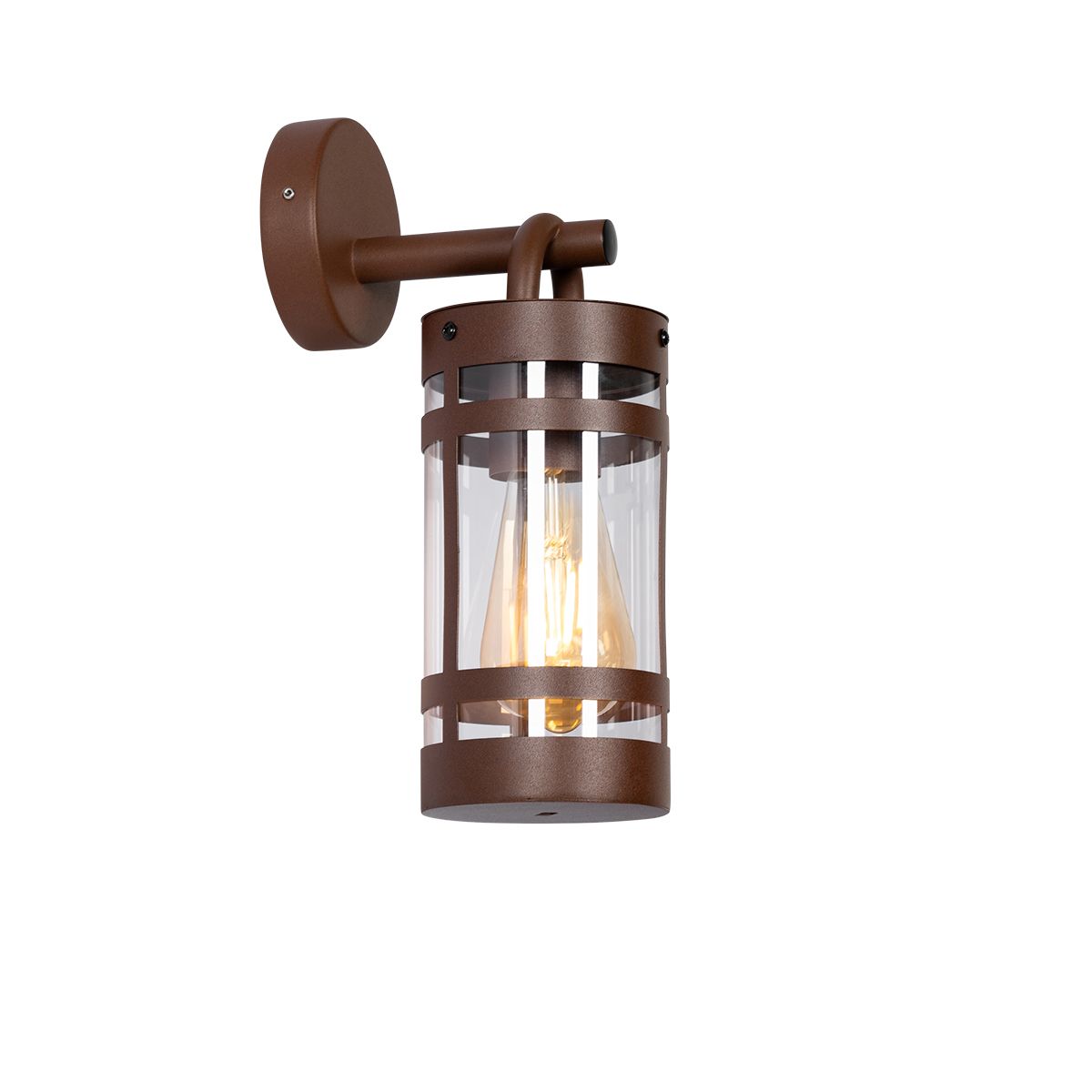 Industriële buiten wandlamp roestbruin IP44 - Ruben
