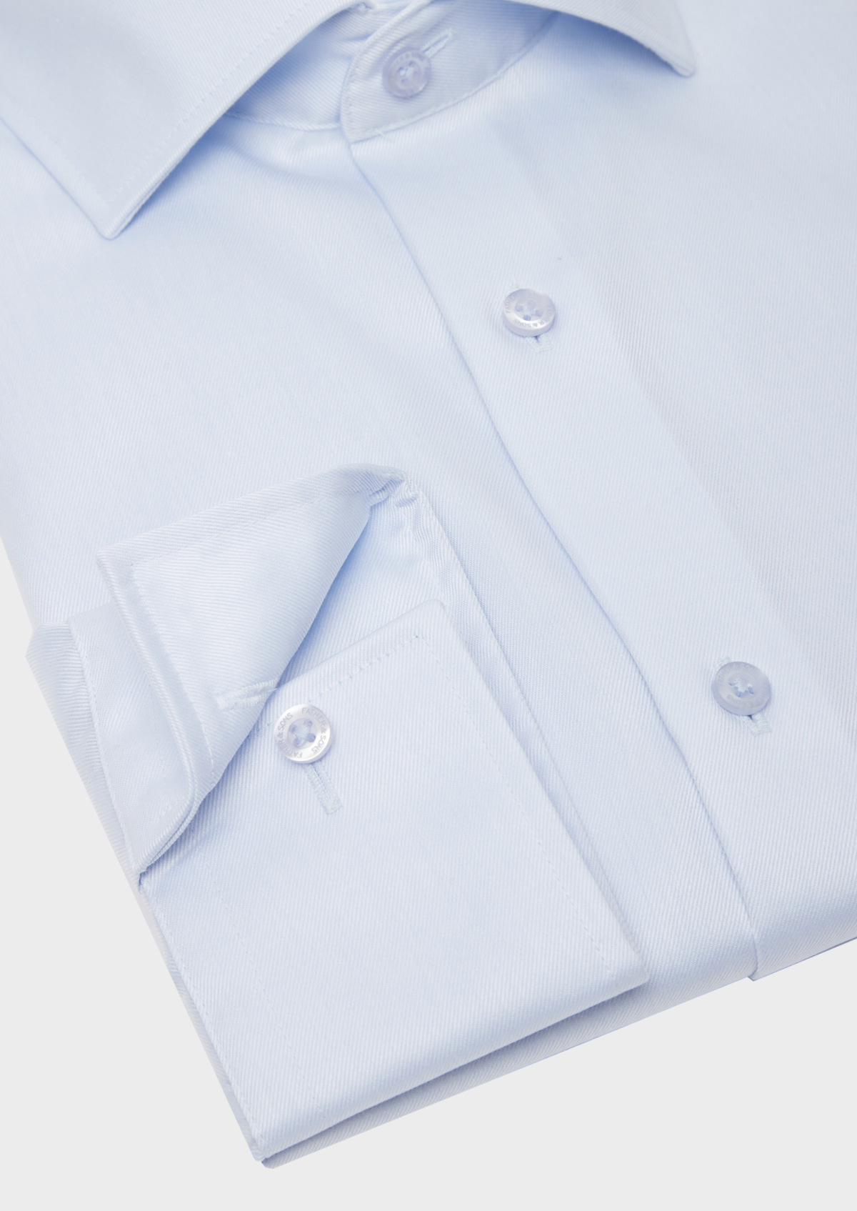 Chemise habillée non-iron Slim en popeline de coton uni bleu ciel