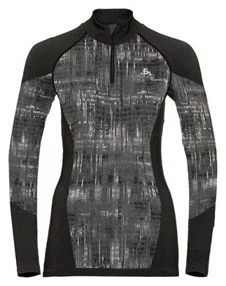 Maillot Manches Longues 1/2 Zip Femme Odlo Blackcomb Noir