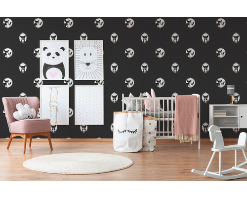 Vliesbehang 35851-2 Kleine Sterren zwart Chiwawa