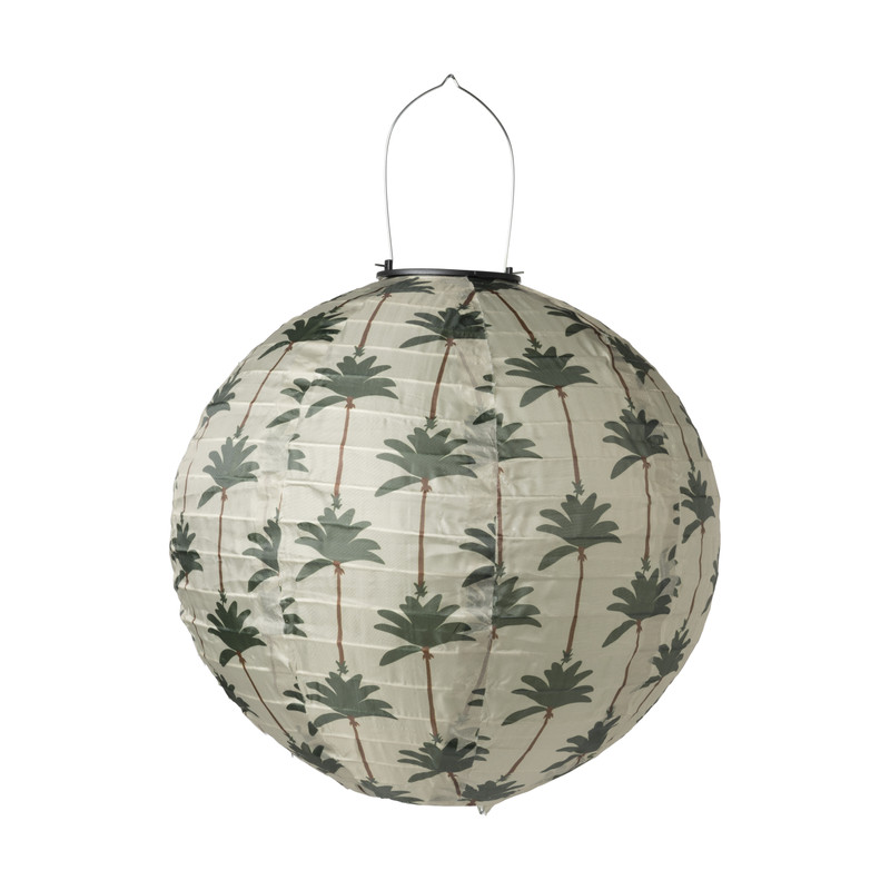 Solar lampion print - beige - ø30x28 cm