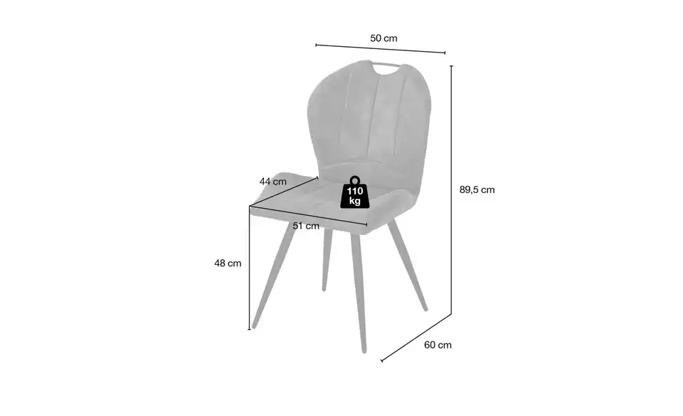 Stuhl Londonderry ohne Grau, Schwarz, Braun
