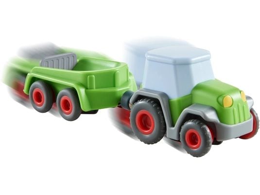 Haba Kullerbü -Traktor mit Anhänger 305562 Spielzeugfahrzeug