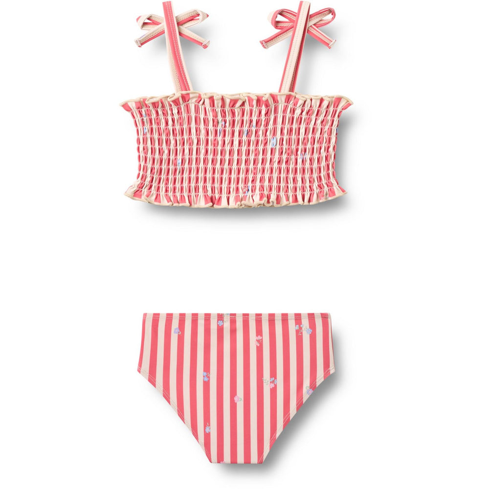 Køb Wheat Red Stripe Flowers Bikini Carla