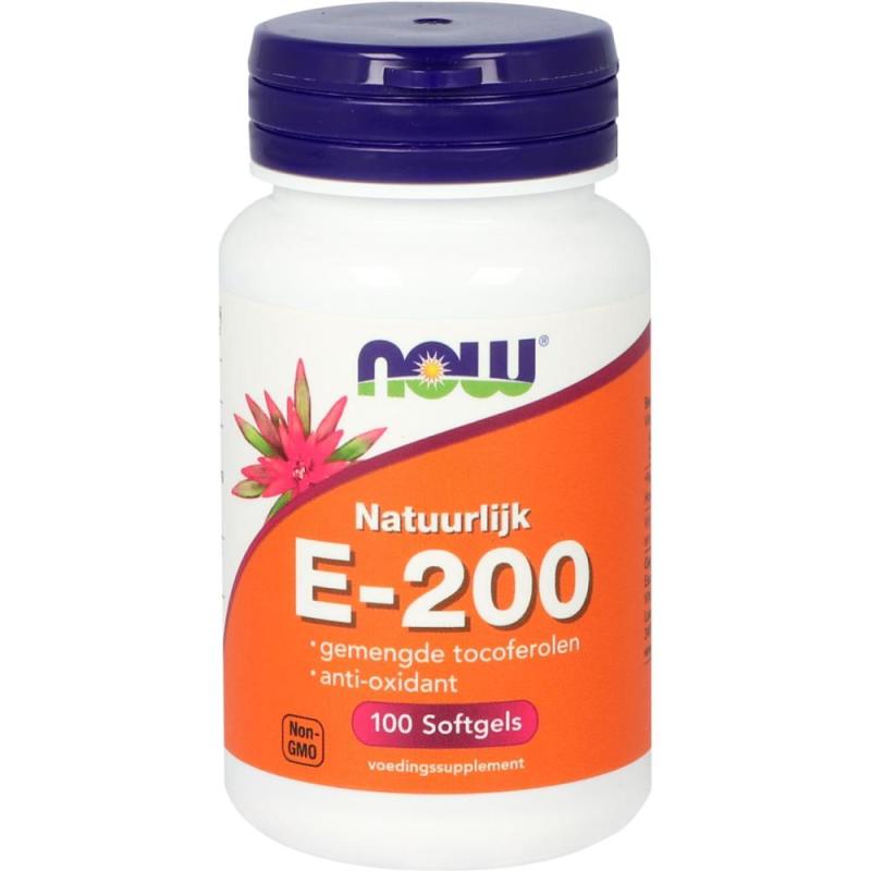 Now Natuurlijk E-200 100 softgels