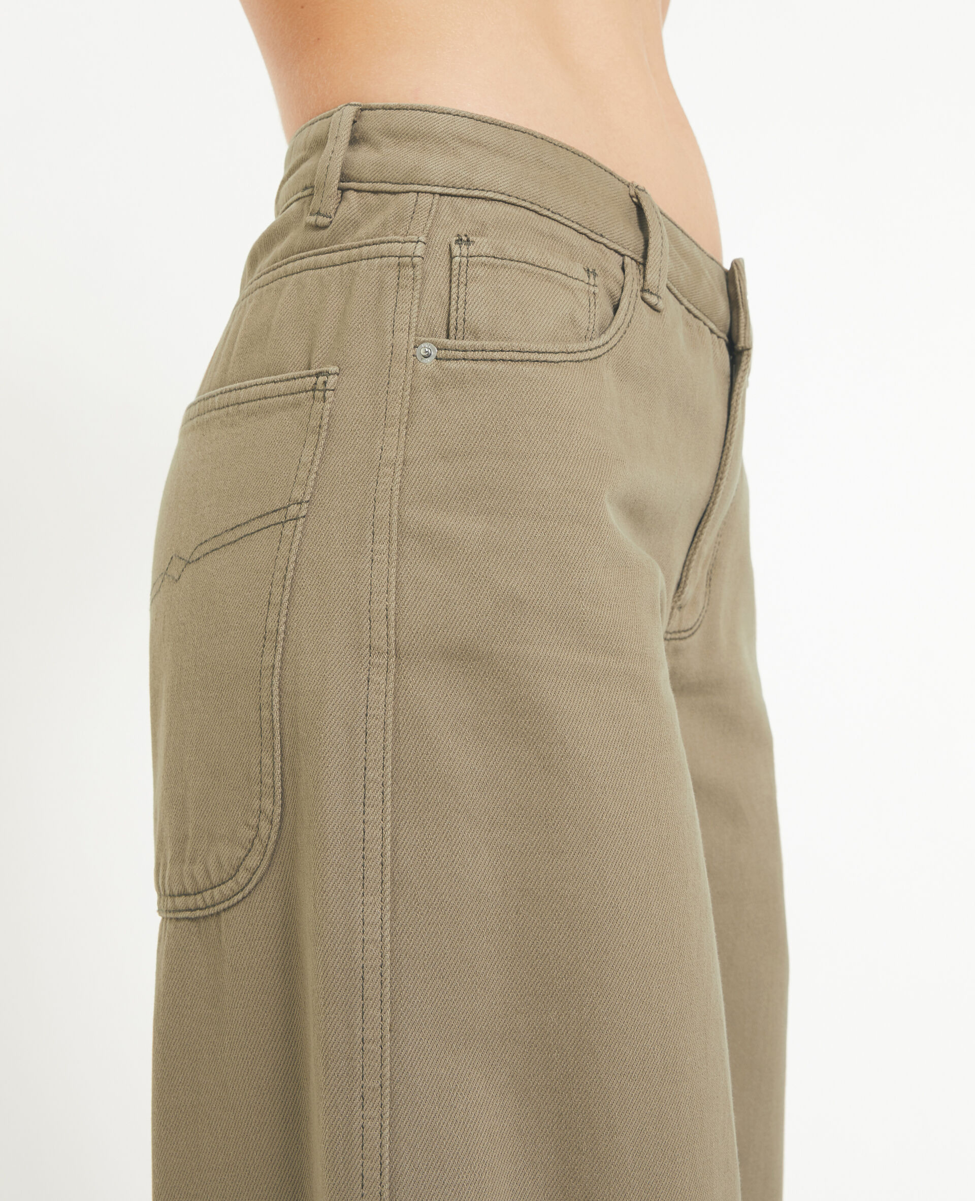Jean large loose - Vert kaki