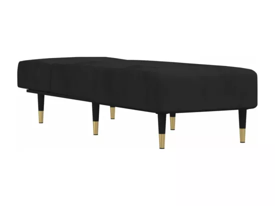 Prolenta Premium - Chaise longue noir velours