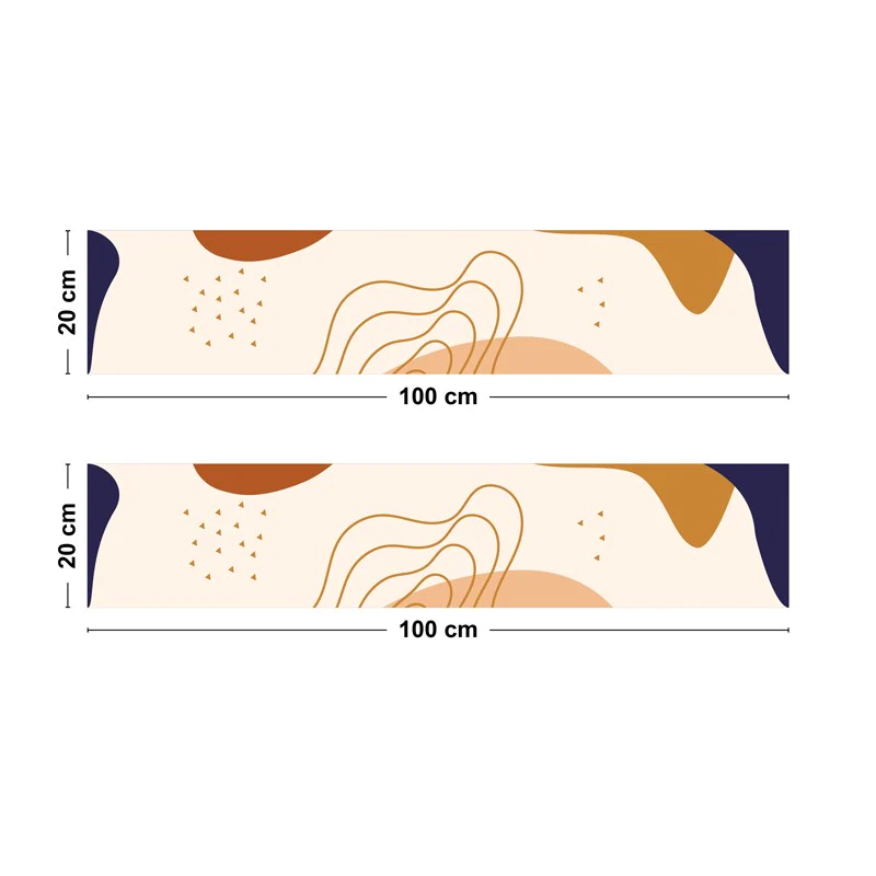 Crédence cuisine Bandeau ALU lot de 2 L100xH 20cm - DUNE 99deco