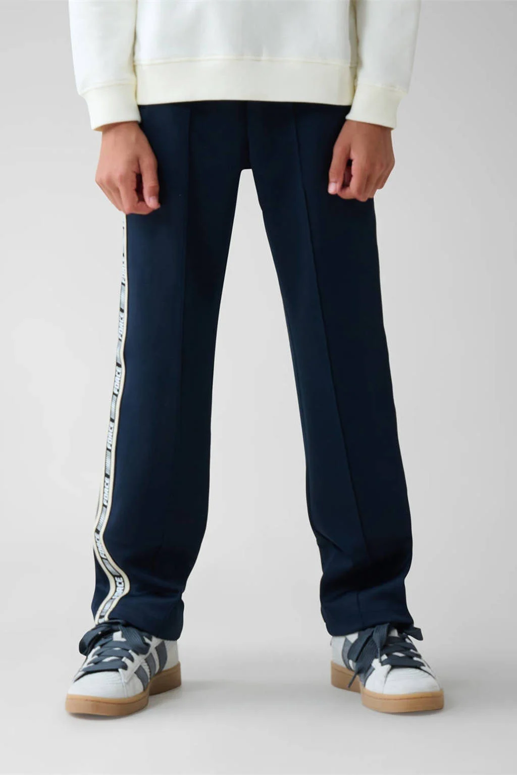 Shoeby joggingbroek donkerblauw/wit