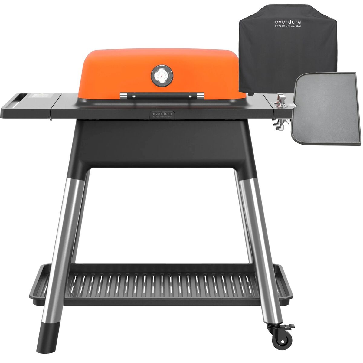 Force gasgrill + grillovertrekk & grillplade matt orange
