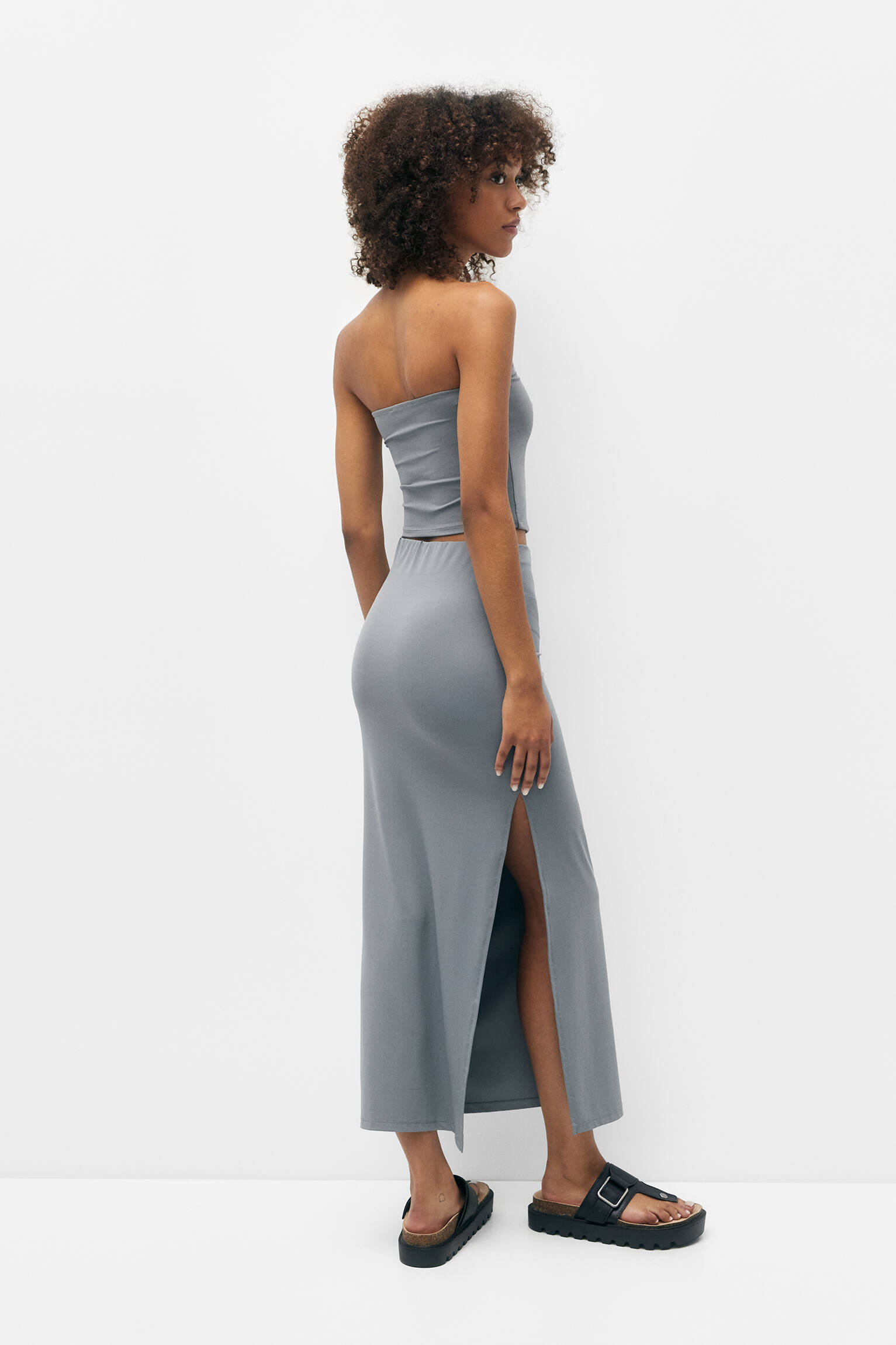TOP BANDAU - CINZA AZUL