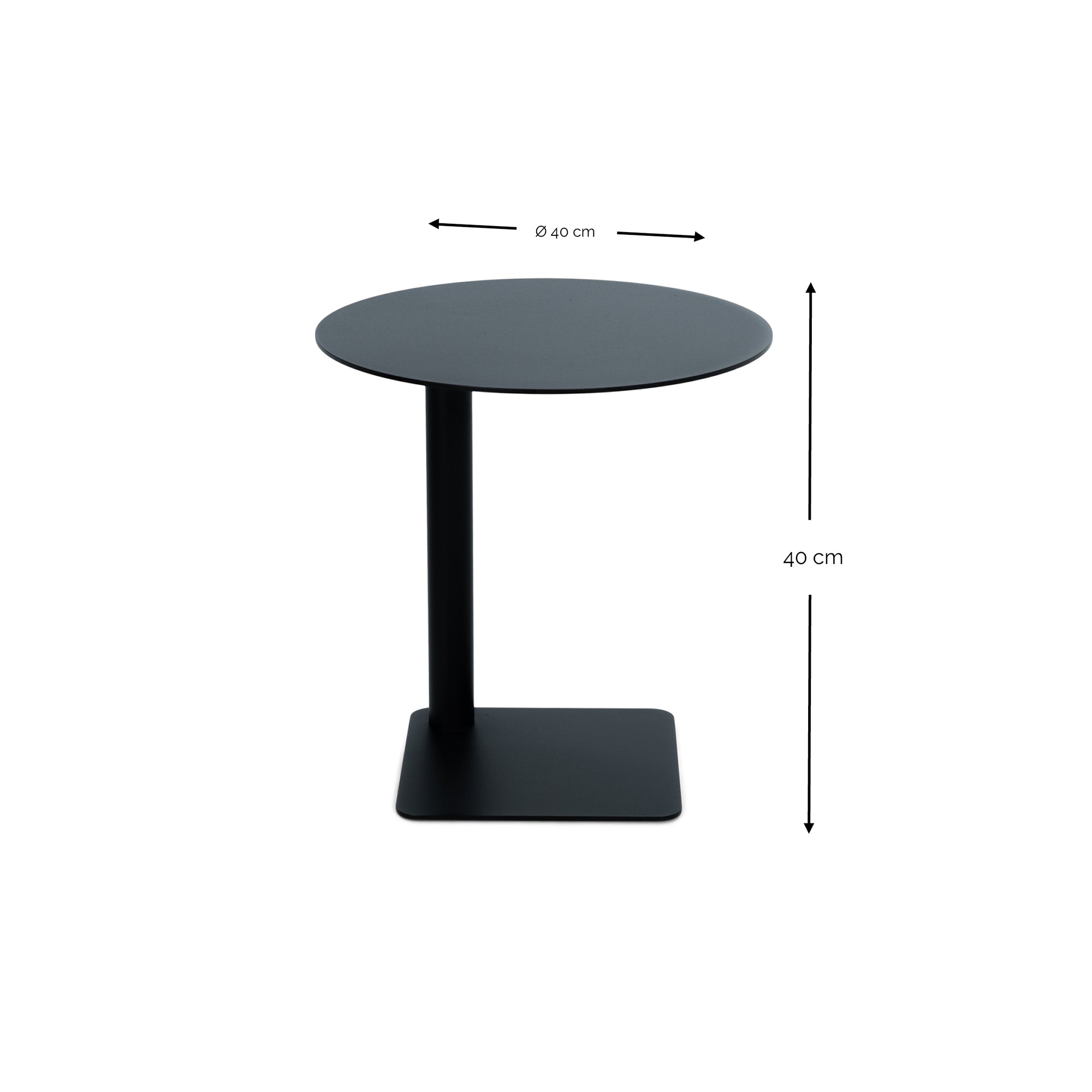 Spinder Design bijzettafel Sunny 40 - Zwart - Ã 40