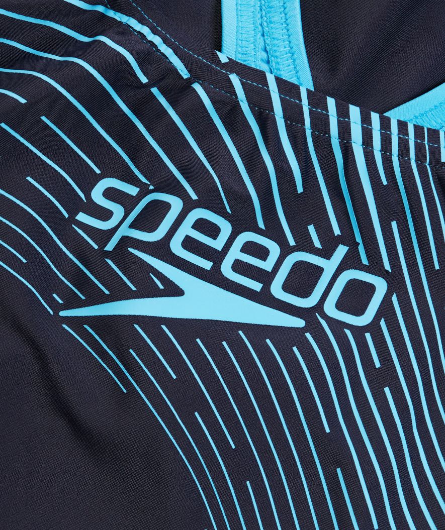 Speedo badedragt til damer - Medley Logo - Mørkeblå/lyseblå