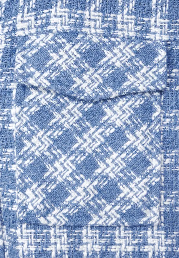 Kurze Bouclé Jacke - high blue