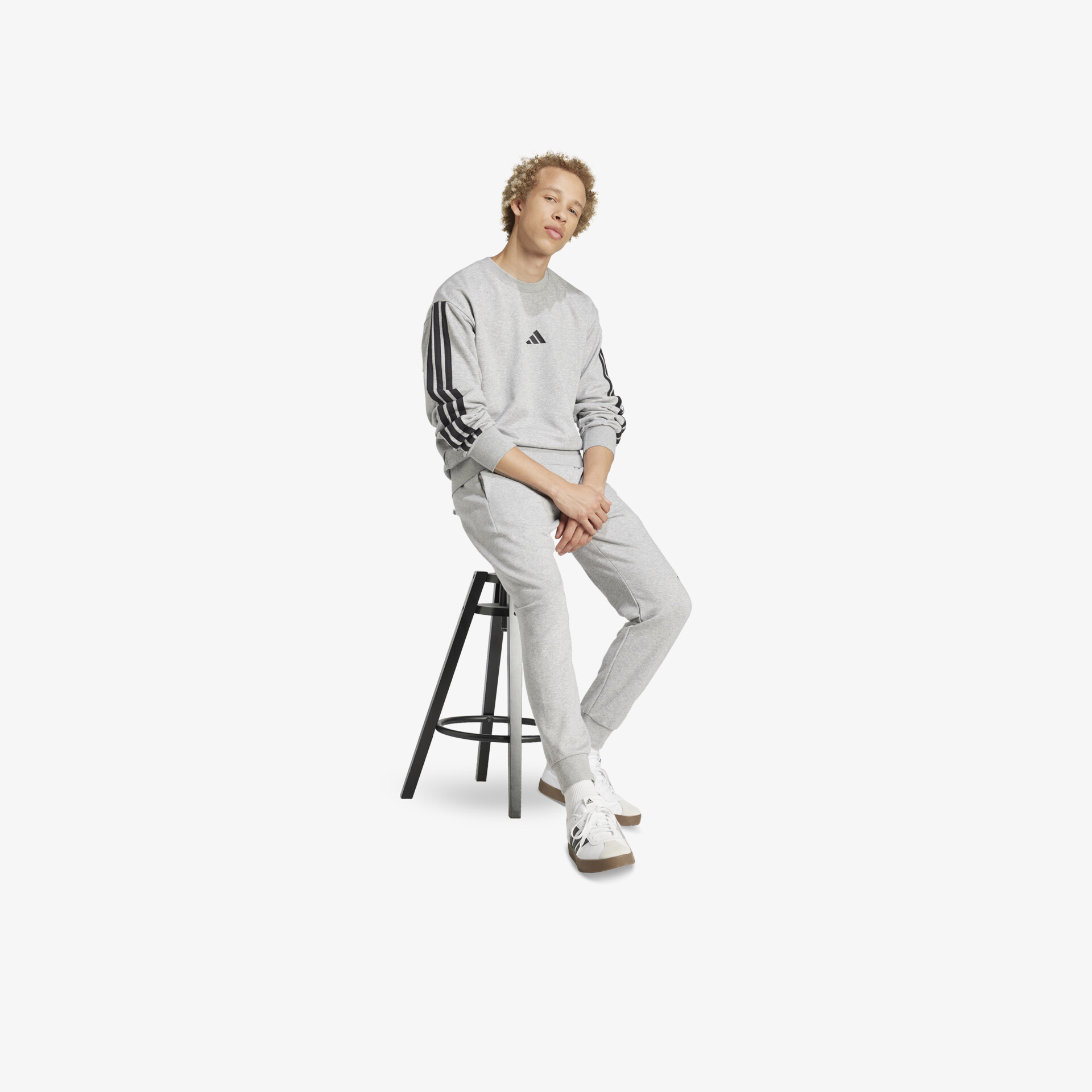 adidas Essentials Big Logo French Terry Herren Hosen grau